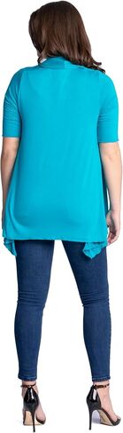 24seven Comfort Apparel Loose Fit Open Front Cardigan with Half Sleeve in Kuwait