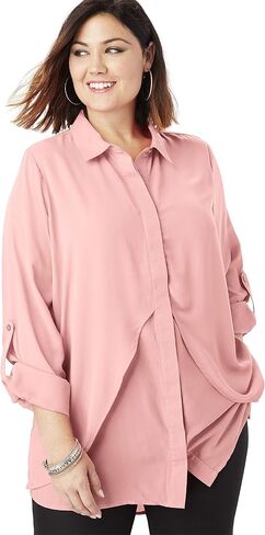 Roaman's Women's Plus Size Eyelash V Neck Sweater in Saudi Arabia
