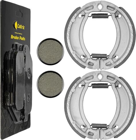 Caltric Front Shoes & Rear Brake Pads Compatible with Yamaha Moto-4 200 Yfm200 Yfm-200 Yfm200Dx 1985-1989 in Saudi Arabia