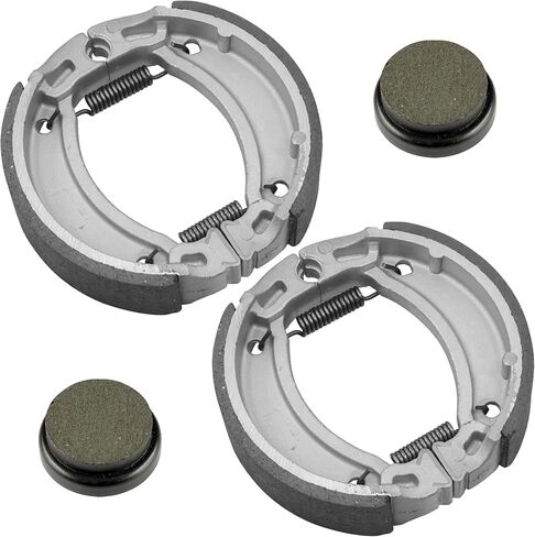 Caltric Front Shoes & Rear Brake Pads Compatible with Yamaha Moto-4 200 Yfm200 Yfm-200 Yfm200Dx 1985-1989 in Saudi Arabia
