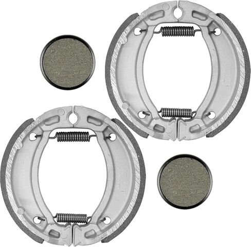 Caltric Front Shoes & Rear Brake Pads Compatible with Yamaha Moto-4 200 Yfm200 Yfm-200 Yfm200Dx 1985-1989 in Saudi Arabia