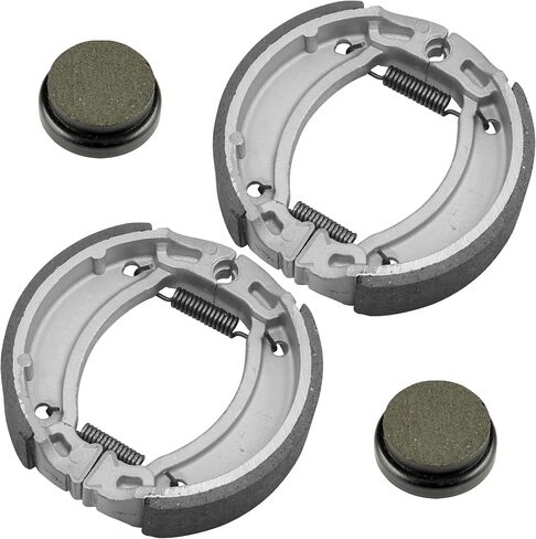Caltric Front Shoes & Rear Brake Pads Compatible with Yamaha Moto-4 200 Yfm200 Yfm-200 Yfm200Dx 1985-1989 in Saudi Arabia