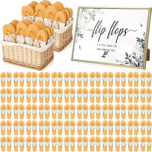 Zoooyawn 60 Pairs Flip Flops Bulk for Wedding Guest Wholesale Wedding Sandals with Sign in Saudi Arabia