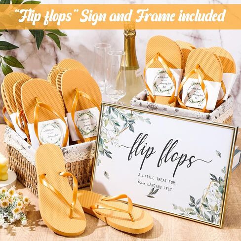Zoooyawn 60 Pairs Flip Flops Bulk for Wedding Guest Wholesale Wedding Sandals with Sign in Saudi Arabia