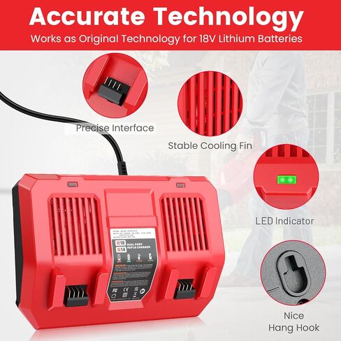 18V 9Ah WK1890 Lithium Battery N12-18C 12/18V 3A Battery Charger Combo Compatible with Milwaukee 48-11-2420 48-11-2440 48-11-1815 48-11-1820 48-11-1840 48-11-1850 48-11-2401 48-11-1890 in Saudi Arabia