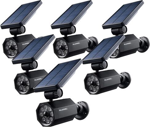 Bell+Howell Bionic Spot Motion Motion Sot Spot Lights في الهواء الطلق مقاوم للماء ، وأضواء المناظر الطبيعية الشمسية ، وأضواء الساحة الشمسية في الهواء الطلق مقاومة للطقس ، وأضواء LED مشرقة للغاية ، للحديقة ، العشب كما يظهر على التلفزيون in Saudi Arabia