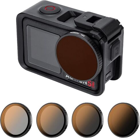 Osmo Action 5 Pro Action 4 Action 3 Nd8/pl nd16/pl nd32/pl nd64/pl set ، filter nd/pl set for dji osmo action 5 pro Action 4 Action 3 Camera Combo ، filter multi hd optical filter with wipe in Kuwait