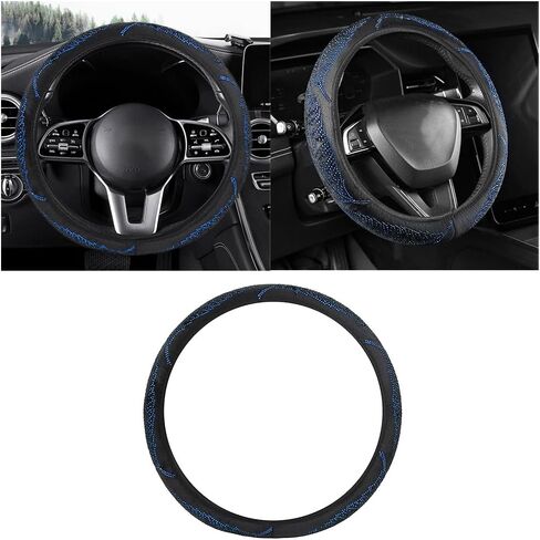 Bling Car Steering Wheel Cover, Crystal Rhinestones 15 Inch Vehicle Protector, Diamond Sparkling Automotive Protective Guard Accessories, Universal for SUV, Sedan, Truck (Multicolor) in Saudi Arabia