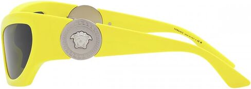 Versace VE 4450 541887 Neon Yellow Plastic Cat-Eye Sunglasses Grey Lens in Saudi Arabia