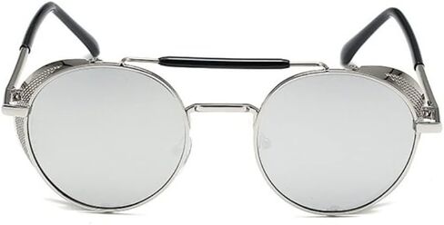 Chezi Metal Frame Fold-in Mesh Side Shield Oval Sunglasses in Saudi Arabia
