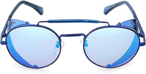 Chezi Metal Frame Fold-in Mesh Side Shield Oval Sunglasses in Saudi Arabia