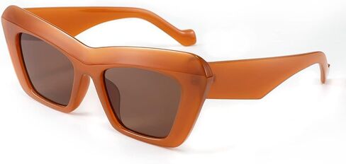 FEISEDY Women Men Retro Vintage Cat Eye Square 90s Sunglasses Jelly Colored Classic 70s Eyewear B2902 in Kuwait