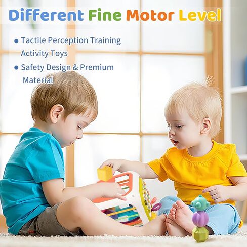 MINGKIDS 7 in1 Montessori Toys for Toddlers 1 Years,Shape Sorter Colorful Stacking and Pull String Toys,Car Travel Toys Christmas Birthday Gifts for Toddler Stocking Stuffer in Saudi Arabia