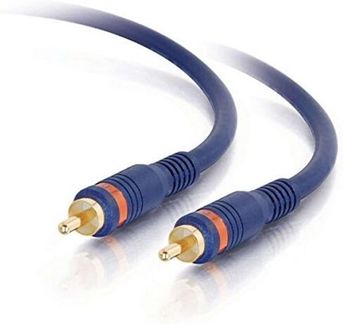C2G Legrand Velocity S/PDIF Cable, Blue Digital Audio Coax Cable, 6 Foot Digital Audio Cable to Use As Home Theater Coaxial Cable, 1 Count, C2G 29115 in Kuwait