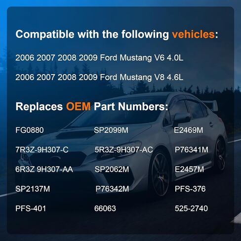 مجموعة مضخة الوقود الكهربائية متوافقة مع 2006 2007 2008 2009 فورد موستانج V6 4.0L V8 4.6L ، استبدال E2469M P76341M P76342M E2457M in Saudi Arabia