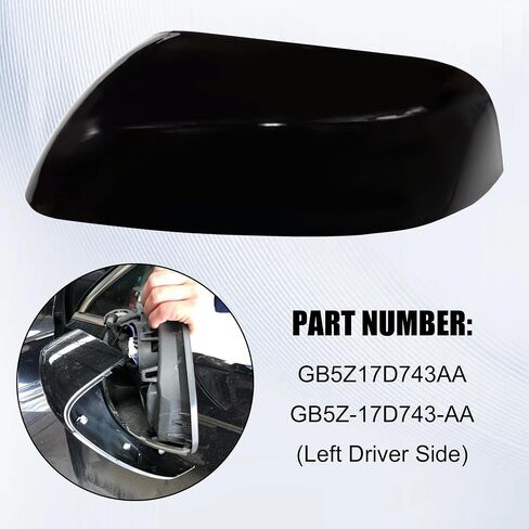 سائق السائق الأسود اليسرى غطاء المرآة المتوافق مع فورد إكسبلورر 2016 2017 2018 2019 استبدال GB5Z17D743AA GB5Z-17D743-AA in Saudi Arabia