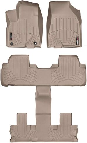 WeatherTech Custom Fit FloorLiners for Toyota Highlander - Full Set (44632-1-4), Black in Saudi Arabia
