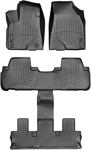 Weathertech مخصص FIRELLOLERS ل Toyota Highlander-مجموعة كاملة (44632-1-4) ، أسود in Saudi Arabia