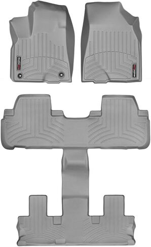 WeatherTech Custom Fit FloorLiners for Toyota Highlander - Full Set (44632-1-4), Black in Saudi Arabia