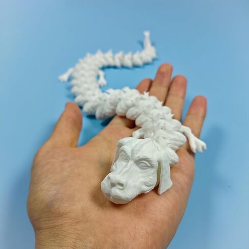 2 حزمة ثلاثية الأبعاد المطبوعة النمر - تصميم أبيض وأبيض من رصدت ، مفاصل مفصلية بالكامل ، الحيوانات المطبوعة ثلاثية الأبعاد لتديين الحيوانات الممتعة ، 6.7 بوصة طويلة in Kuwait