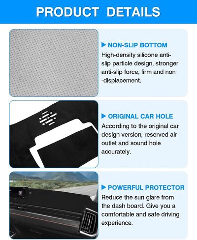 Autorder Dashboard Cover Mat for Mazda 3 2019-2025 Accessories Dash Cover Flannel Dash Mat Sunshade Glare UV Rays Protector (Without HUD) in Saudi Arabia