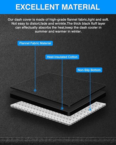 Autorder Dashboard Cover Mat for Mazda 3 2019-2025 Accessories Dash Cover Flannel Dash Mat Sunshade Glare UV Rays Protector (Without HUD) in Saudi Arabia