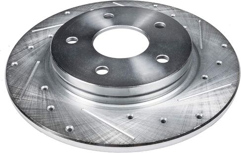 Detroit Axle - دوارات الفرامل الخلفية لعام 2015 2016 2017 2018 2019 2020 2021 2022 2023 فورد موستانج ، محفور ودوار قرص محفور بديل: 12.60 بوصة دوار صلب بوصة in Kuwait