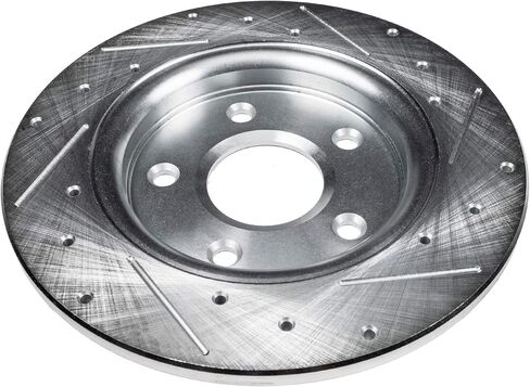 Detroit Axle - دوارات الفرامل الخلفية لعام 2015 2016 2017 2018 2019 2020 2021 2022 2023 فورد موستانج ، محفور ودوار قرص محفور بديل: 12.60 بوصة دوار صلب بوصة in Kuwait
