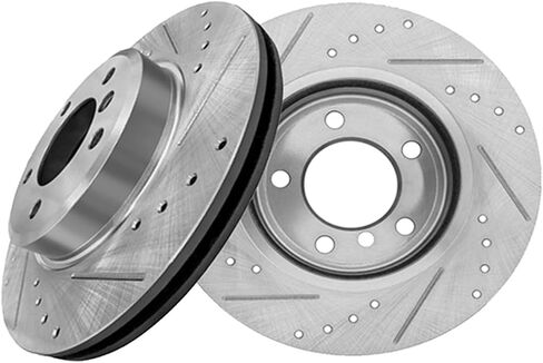 PM Auto Front Drilled Slotted Brake Disc Rotors 300mm For 2001-2005 BMW 325I Base in Saudi Arabia