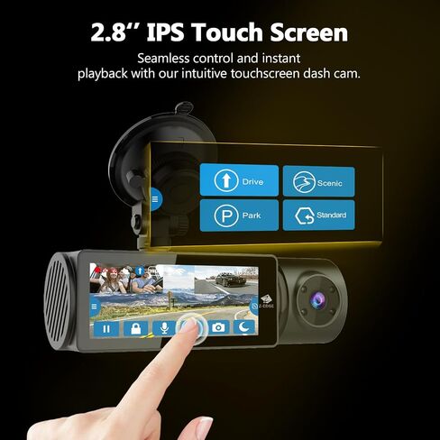 Z-Edge Z3D 4K Front and Rear Dash Cam with WiFi, GPS, Dual Cam, Car DVR, Night Vision, Parking Mode, G-Sensor, Loop Recording in Saudi Arabia