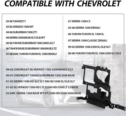 Perfit Liner Left & Right Headlight Bracket Compatible with 1999-2007 Chevy Silverado Suburban Tahoe / GMC Sierra Yukon XL 1500 2500 3500 GM1221121 GM1221122 in Kuwait