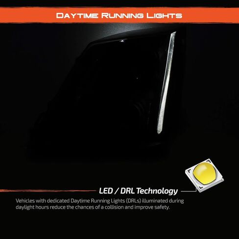 AKKON - For 2008-2014 Cadillac CTS Dual Projector Black Housing Switchback LED Headlights [Halogen Model] in Kuwait