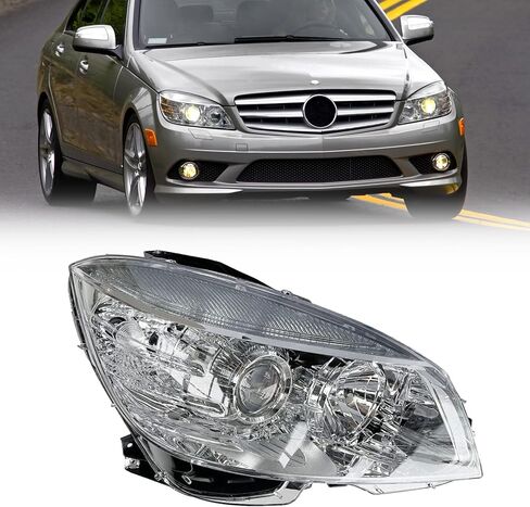 مجموعة المصابيح الأمامية لـ Mercedes Benz W204 C Class Headlamp C300 C230 C350 2008 2009 2010 2011 (جانب الركاب الأيمن) in Kuwait
