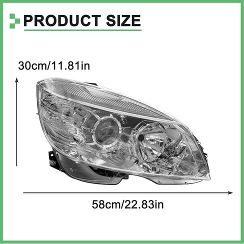 مجموعة المصابيح الأمامية لـ Mercedes Benz W204 C Class Headlamp C300 C230 C350 2008 2009 2010 2011 (جانب الركاب الأيمن) in Kuwait
