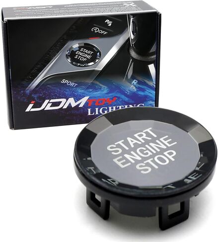 iJDMTOY Crystal Diamond Series Reflective Engine Push Start Stop Button w/Black Surrounding Trim Compatible with BMW Gxx 2 3 4 8 Series X5 X6 X7 Z4, etc in Saudi Arabia