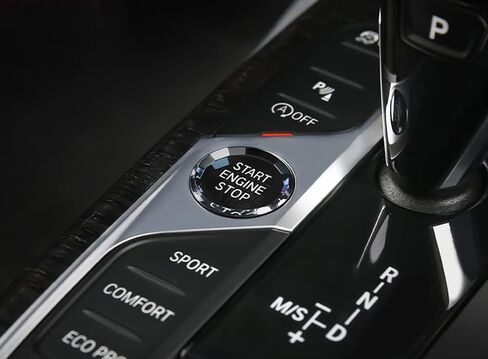iJDMTOY Crystal Diamond Series Reflective Engine Push Start Stop Button w/Black Surrounding Trim Compatible with BMW Gxx 2 3 4 8 Series X5 X6 X7 Z4, etc in Saudi Arabia