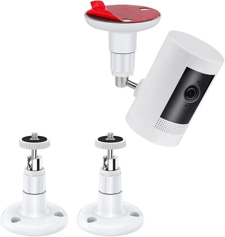 2 Pack Adjustable Ceiling Wall Mount Kit for Plug-in Ring HD Security Camera&Stick Up Cam Battery,Indoor Outdoor Bracket for Arlo HD/2/3/4, VHB Adhesive or Screw,No Drill in Saudi Arabia