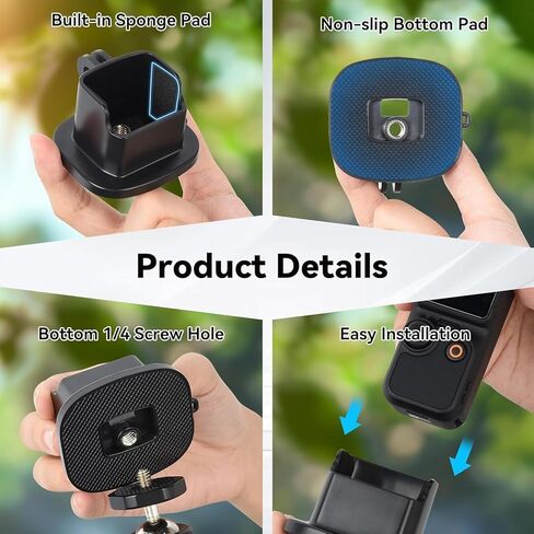 UTEBIT 2 Packs Desktop Mount for DJI Osmo Pocket 3 with Long Screw Adapter Bottom 1/4" Screw Hole in Kuwait