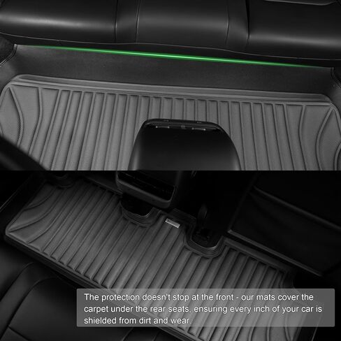 Floor Mats Compatible with Tesla Model Y 5-Seat 2021-2024 - Premium Design & Extreme Coverage - All Weather Cargo Liner Trunk Accessories (Does NOT fit 7-Seat) in Kuwait