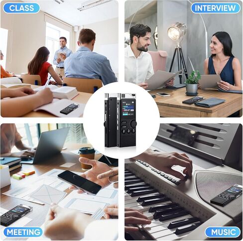 128GB 1536KBPS 5000Hours Recording Capacity 65H Battery Time Voice Activated Recorder with Noise Reduction Audio Recorder in Saudi Arabia