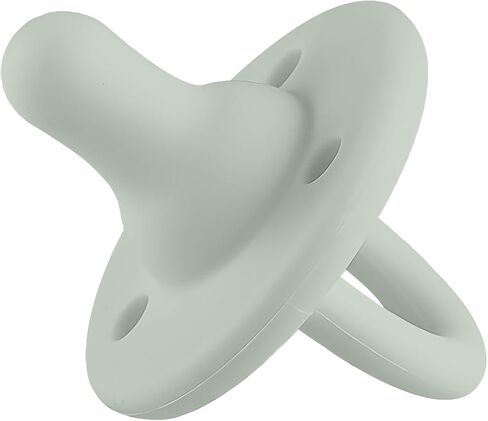 Lee Lee and Me Paci - Sky Color - 100% Medical Grade Silicone Pacifier Breast-Like Nipple Design for Better Latch - Size 0-18 Months in Saudi Arabia