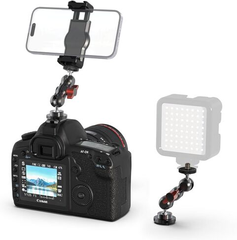 كاميرا SOH Hot Shoe Holder Mount ، محول ترايبود ترايبود مرن مع حذاء بارد لضوء LED للميكروفون لجهاز iPhone 16/15/14/13 in Kuwait