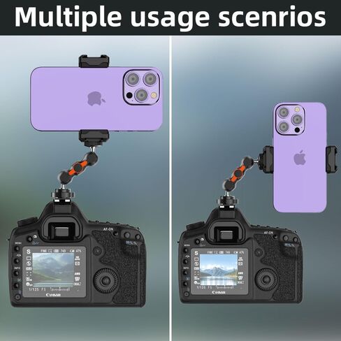 كاميرا SOH Hot Shoe Holder Mount ، محول ترايبود ترايبود مرن مع حذاء بارد لضوء LED للميكروفون لجهاز iPhone 16/15/14/13 in Kuwait