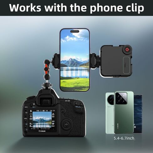 كاميرا SOH Hot Shoe Holder Mount ، محول ترايبود ترايبود مرن مع حذاء بارد لضوء LED للميكروفون لجهاز iPhone 16/15/14/13 in Kuwait