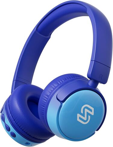 S62 Kids Bluetooth Headphones, Wireless Headphones for Kids Over Ear with Microphone, 85/94dB Volume Limiter Headphones for Girls Boys, Foldable Headphones for Learning & Entertainment-Blue in Saudi Arabia