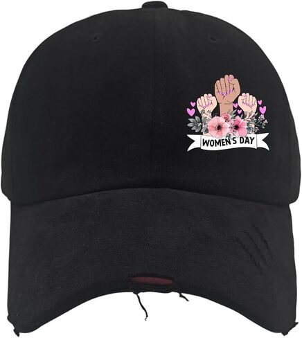 Women's Day Hat for Mens Washed Distressed Baseball Caps Stylish Washed Hiking Hats Cotton in Saudi Arabia