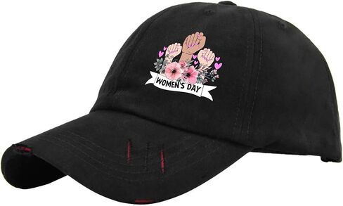 Women's Day Hat for Mens Washed Distressed Baseball Caps Stylish Washed Hiking Hats Cotton in Saudi Arabia