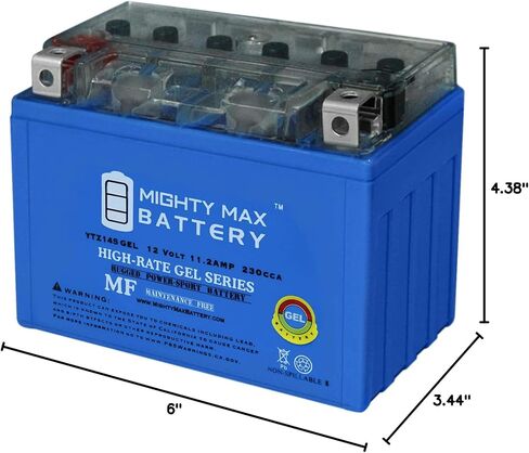 Mighty Max Battery 12V 11.2Ah Gel Battery for Honda 1100 VT1100C Shadow Spirit 85-97 in Saudi Arabia