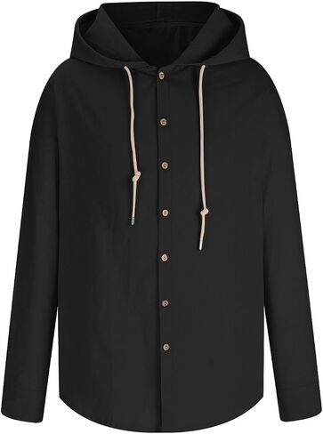 Men's Cotton Linen Shirts Long Sleeve Button Down Sweatshirts Summer Lightweight Casual Beach Shirts Fashion Hoodies in Saudi Arabia