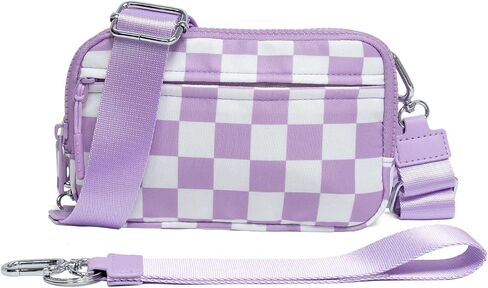 Gold Blush DualMode 2 in 1 Wallet – Nylon Wristlet & Crossbody Bag for Women, Fits Most Smartphones in Saudi Arabia